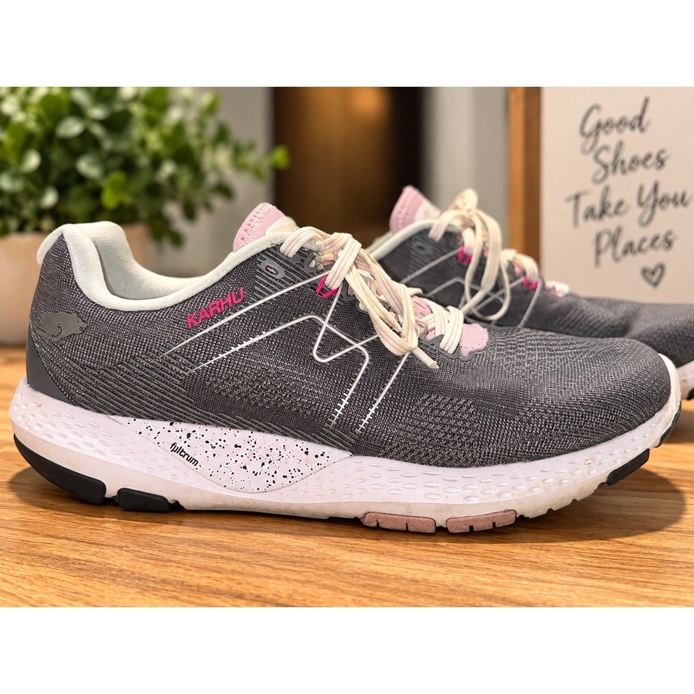 Karhu Ikoni Ortix Running Shoes Women Size 9 Grey Pink Good Fulcrum Sneakers